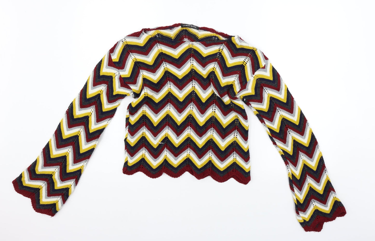 CAMERO ROSE Womens Red Striped  Pullover Jumper Size S