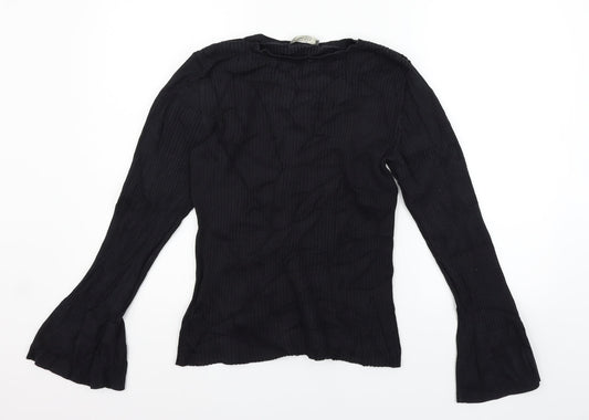 Oasis Womens Black   Basic T-Shirt Size L