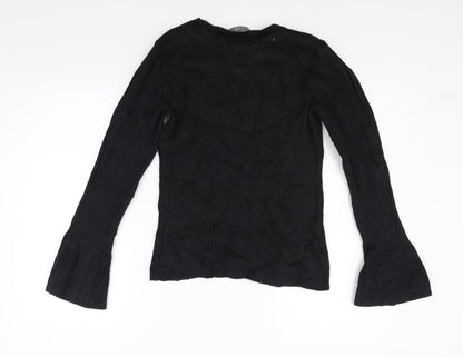 Oasis Womens Black   Basic T-Shirt Size L