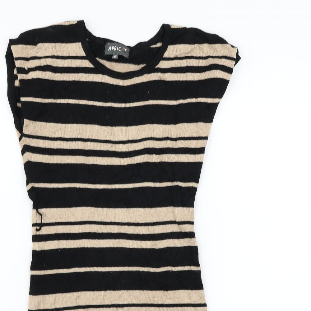 Apricot Womens Orange Striped  Jumper Dress  Size XS