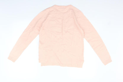Preloved Pepperts Girls Pink   Pullover Jumper Size 12 Years  - SEQUIN - Back