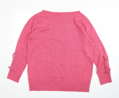 Love Knitwear Womens Pink   Pullover Jumper Size 14