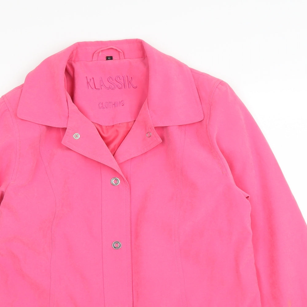 Klassik Womens Pink   Overcoat Coat Size 10