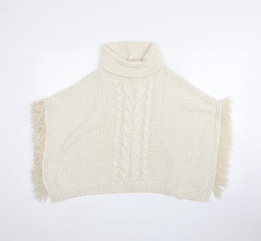 NEXT Girls Ivory   Pullover Jumper Size 9-10 Years  - Poncho