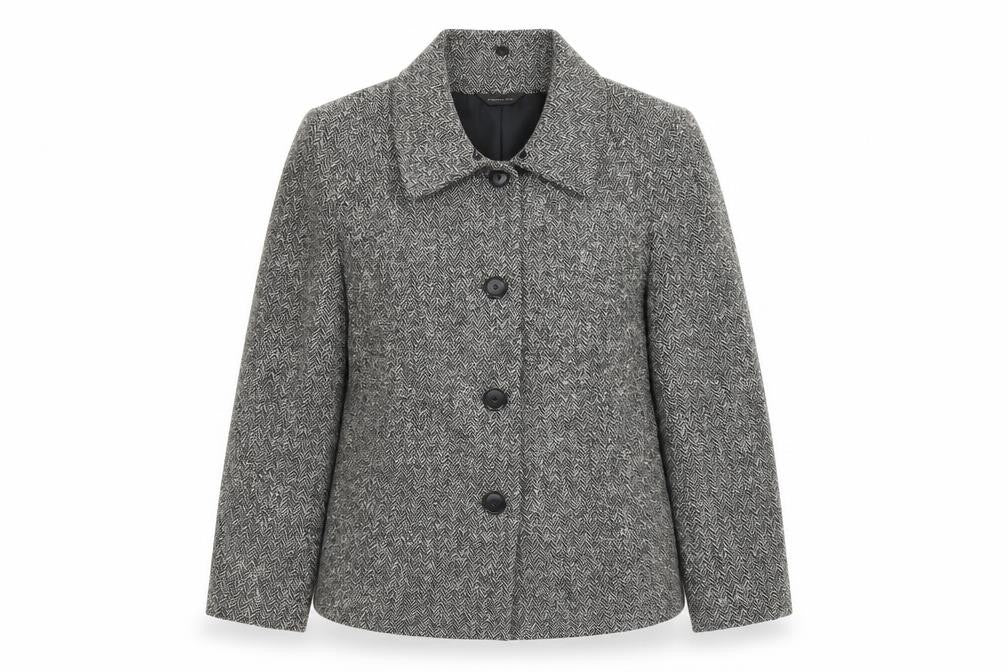 Florence & Fred Womens Grey Herringbone  Jacket  Size 12