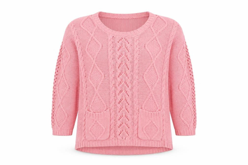 Marks & Spencer Womens Pink Argyle/Diamond  Pullover Jumper Size 12