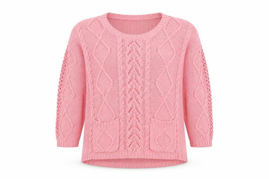 Marks & Spencer Womens Pink Argyle/Diamond  Pullover Jumper Size 12