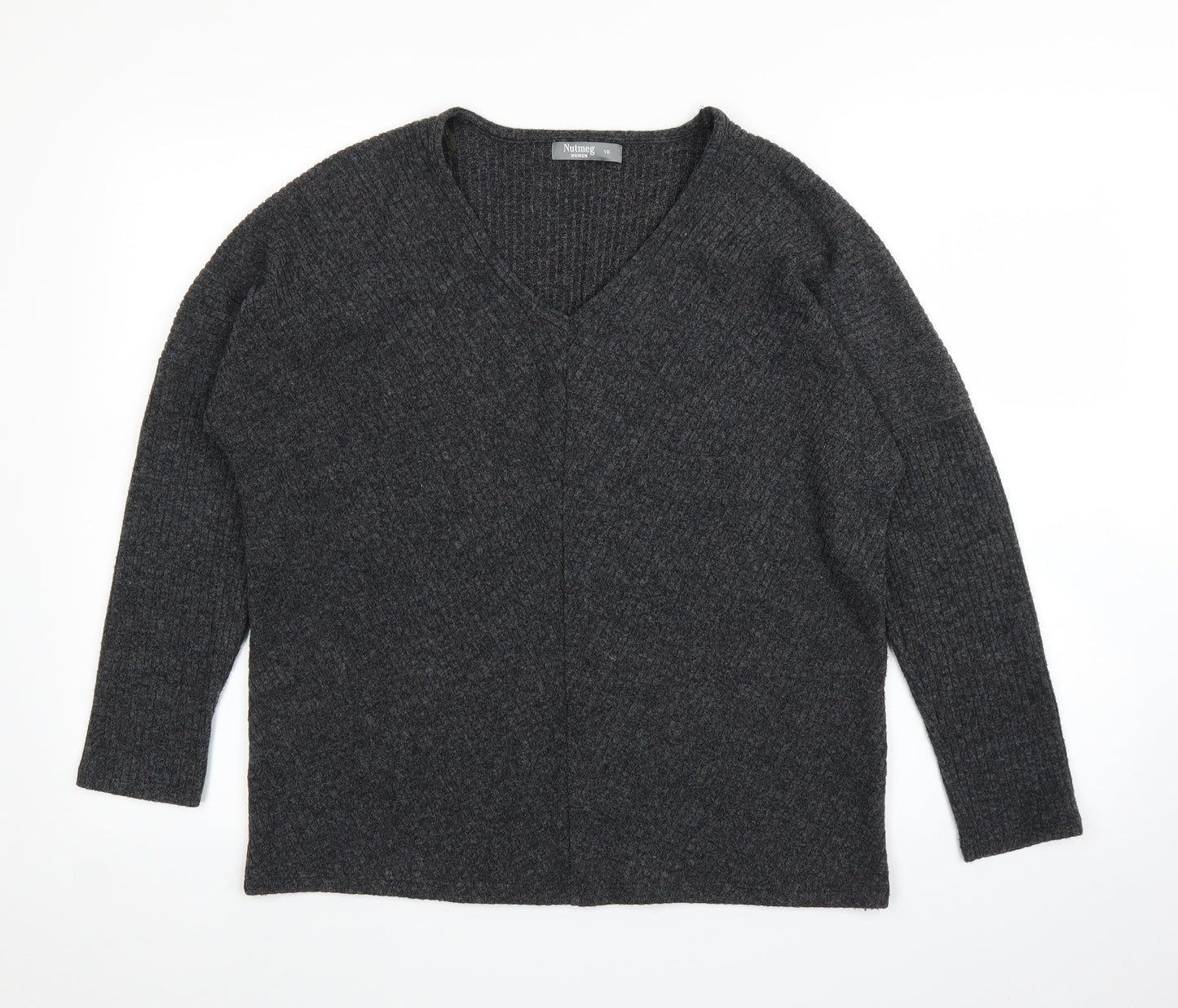 Nutmeg Womens Grey   Pullover Jumper Size 10