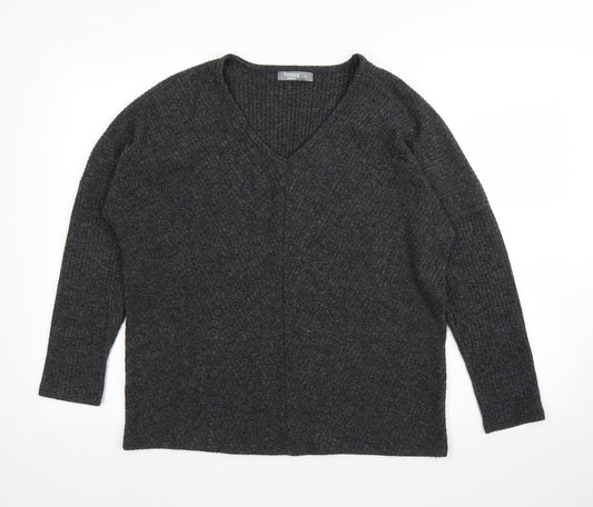 Nutmeg Womens Grey   Pullover Jumper Size 10