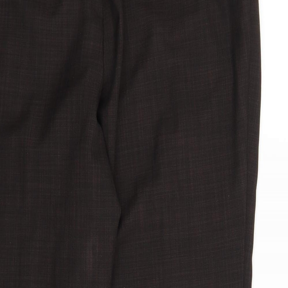 M&S Womens Brown   Pedal Pusher Trousers Size 16 L24 in