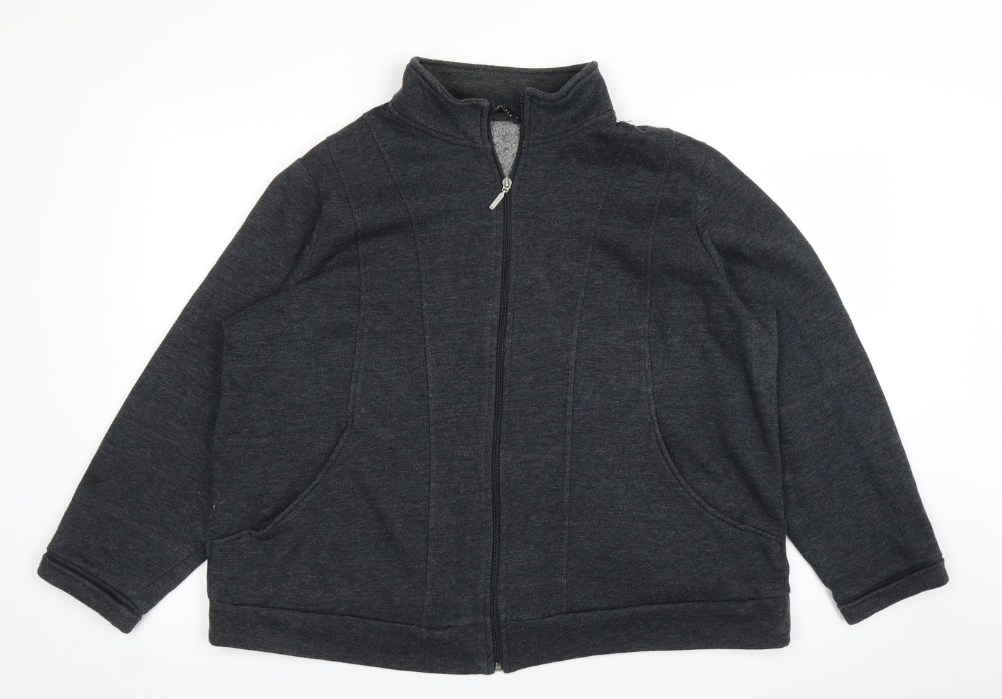 BM Womens Grey   Full Zip Jumper Size L