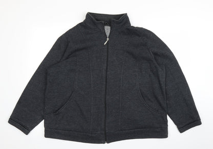 Bonmarché Womens Grey Full Zip Jumper Size L