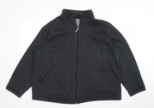 BM Womens Grey   Full Zip Jumper Size L