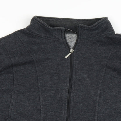 Bonmarché Womens Grey Full Zip Jumper Size L
