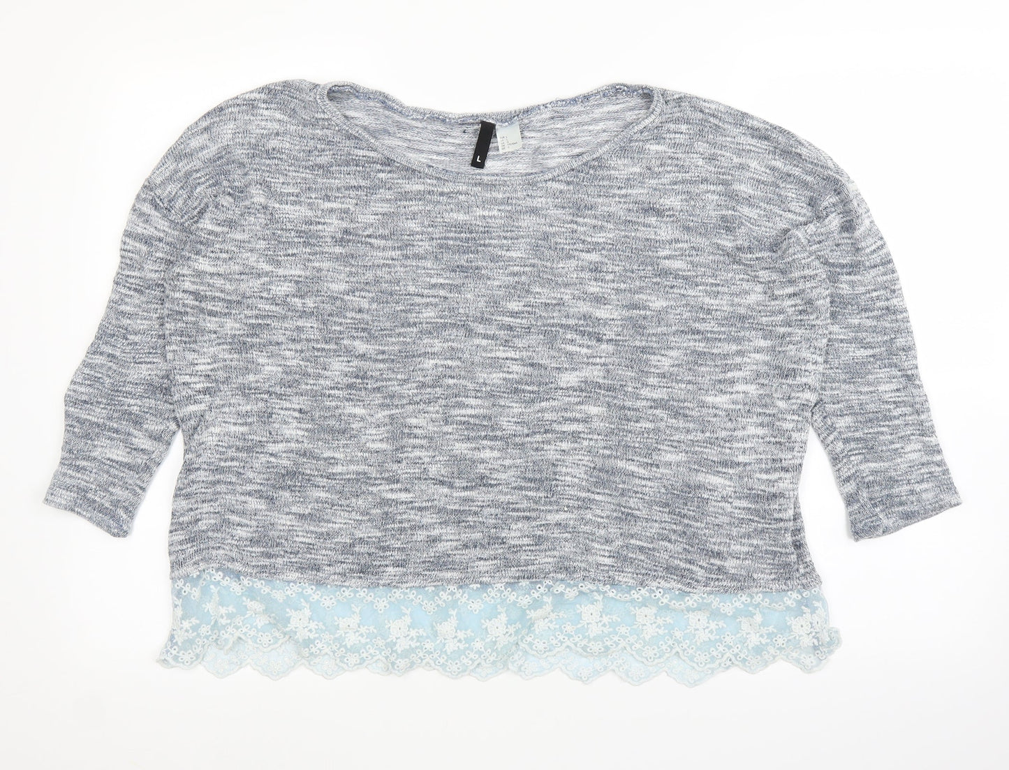 H&M Womens Grey   Basic Blouse Size L