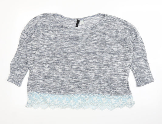 H&M Womens Grey   Basic Blouse Size L