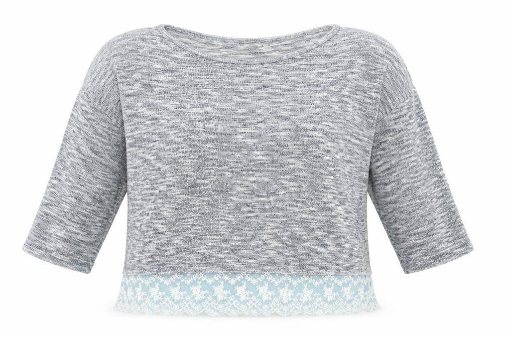 H&M Womens Grey   Basic Blouse Size L