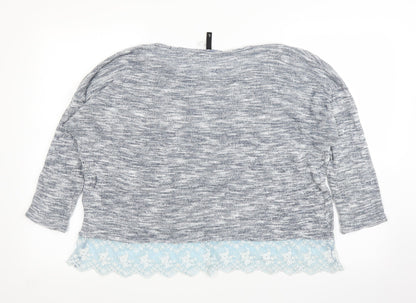 H&M Womens Grey   Basic Blouse Size L