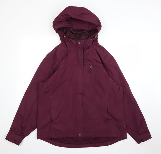 EWM Womens Purple   Rain Coat Coat Size L