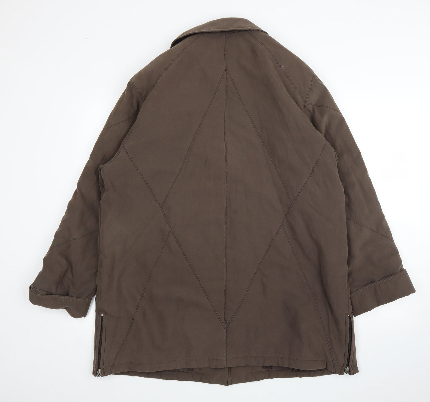 Bonmarché Womens Brown   Quilted Coat Size M