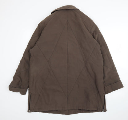 Bonmarché Womens Brown Quilted Coat Size M