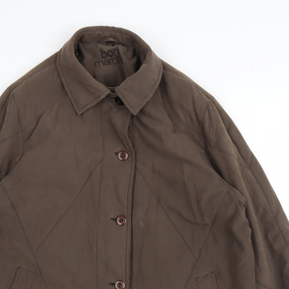 Bonmarché Womens Brown   Quilted Coat Size M