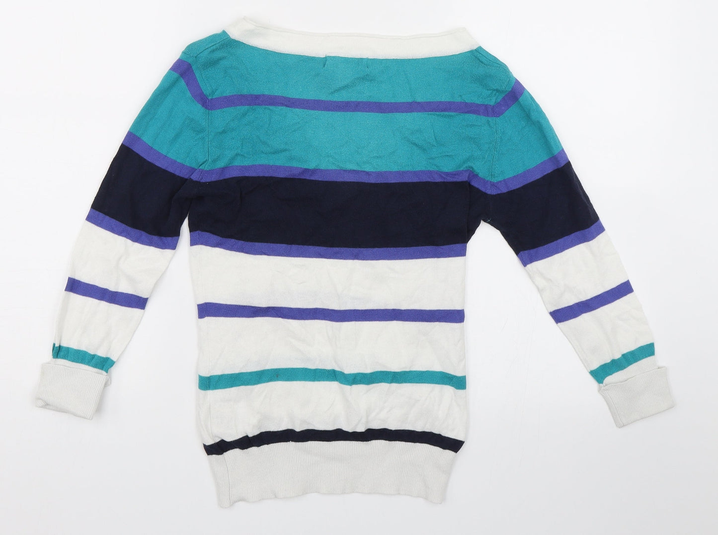 MNG BASICS Womens Multicoloured Striped  Pullover Jumper Size M