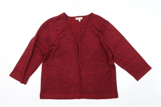 Luxury Knitwear Womens Red   Cardigan Jumper Size M