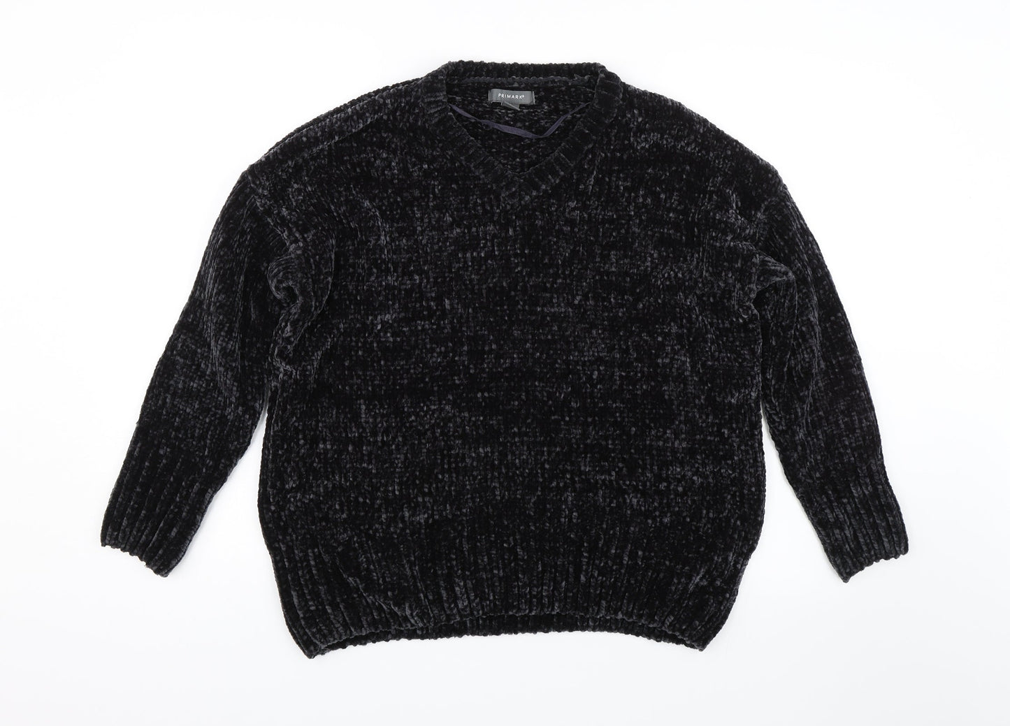 Primark Womens Black  Knit Pullover Sweatshirt Size S  - Soft