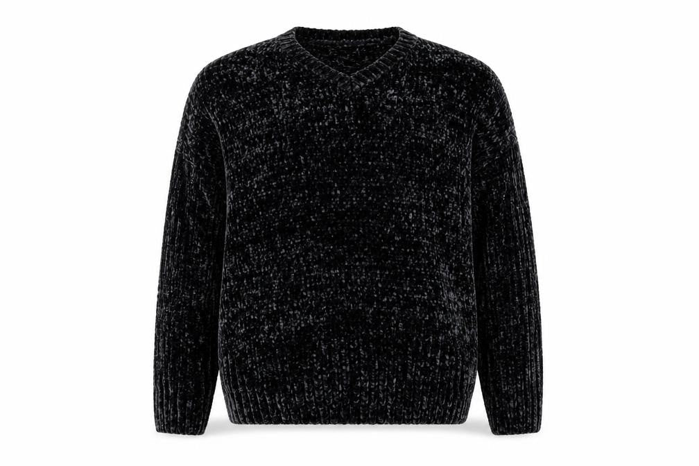 Primark Womens Black  Knit Pullover Sweatshirt Size S  - Soft
