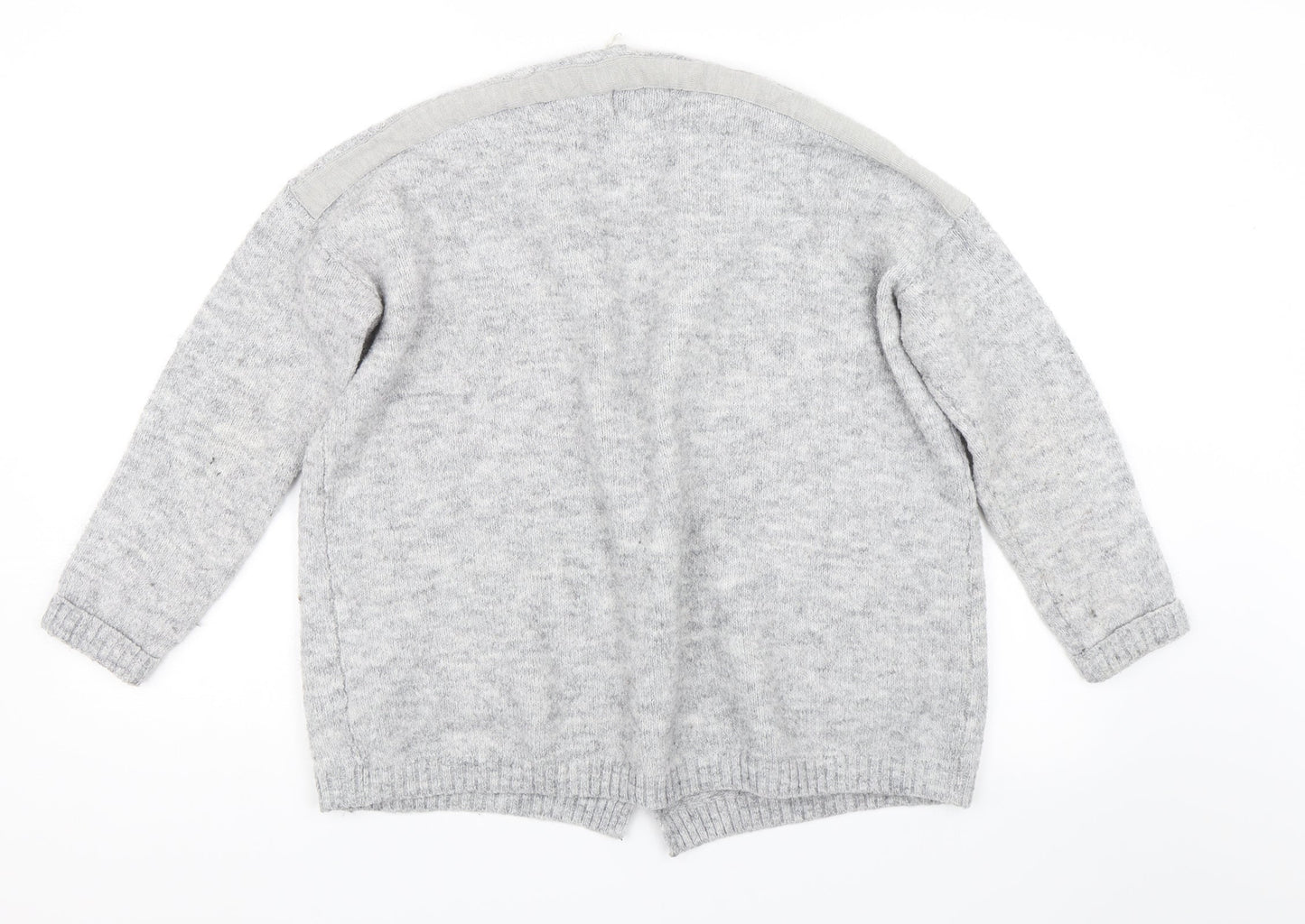 Papaya Womens Grey  Knit Cardigan Jumper Size M