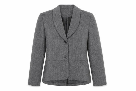 ANNE WEYBURN Womens Grey   Jacket Suit Jacket Size 16