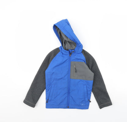 Additional front view of REI boys’ blue jacket, size 4, years