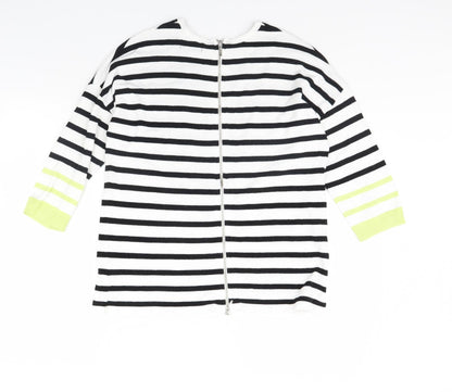 Back view of Atmosphere women’s black striped jumper, size M