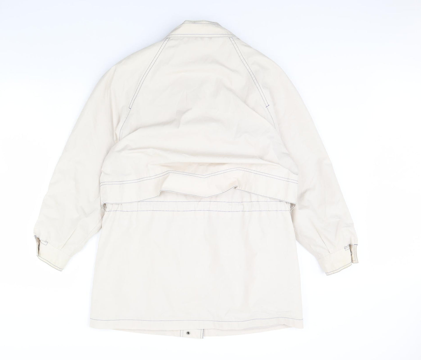 Preworn Womens White   Rain Coat Coat Size 12
