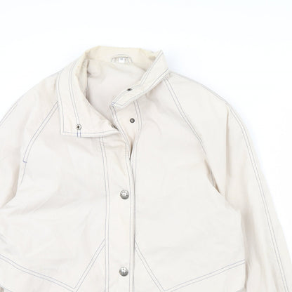 Preworn Womens White   Rain Coat Coat Size 12