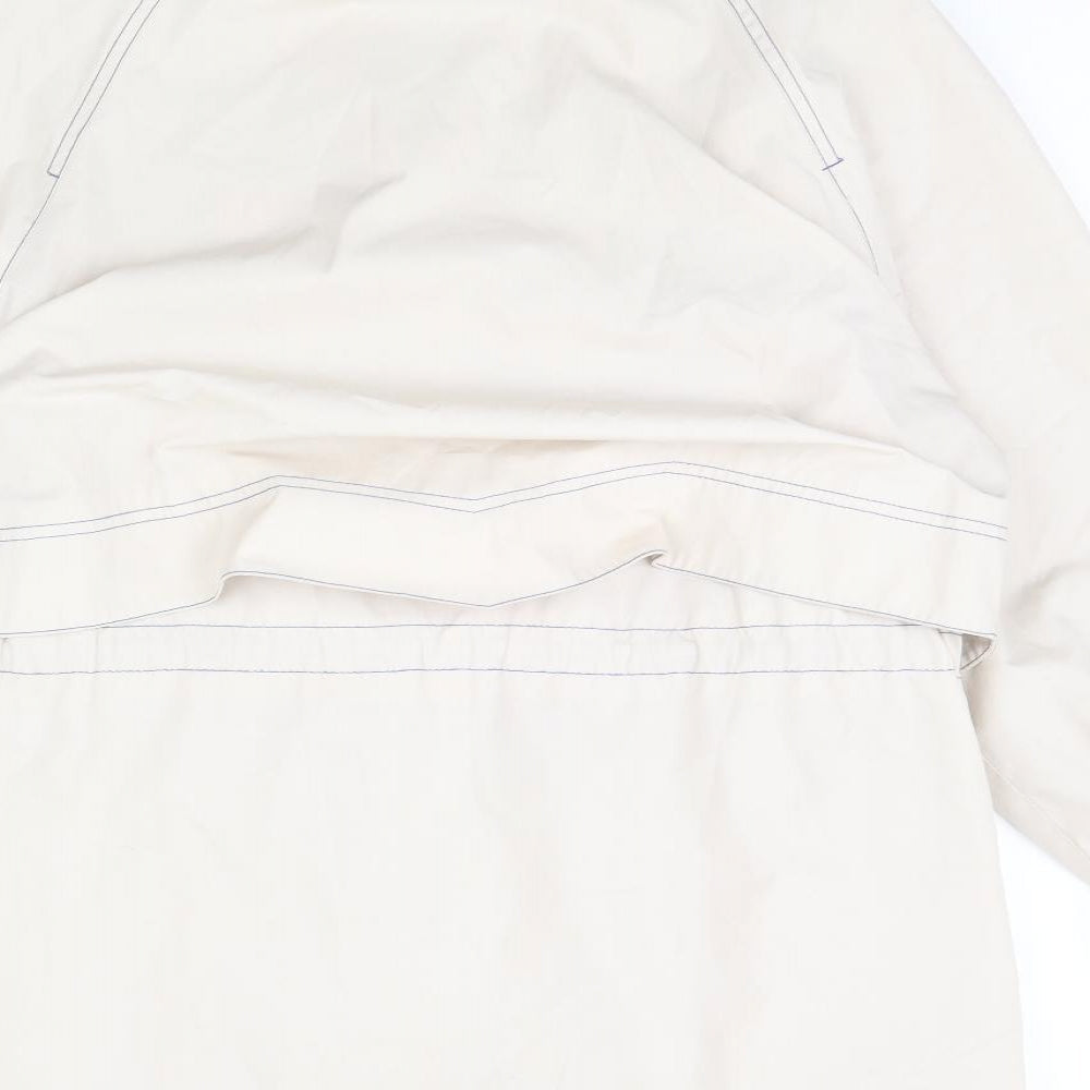 Preworn Womens White   Rain Coat Coat Size 12