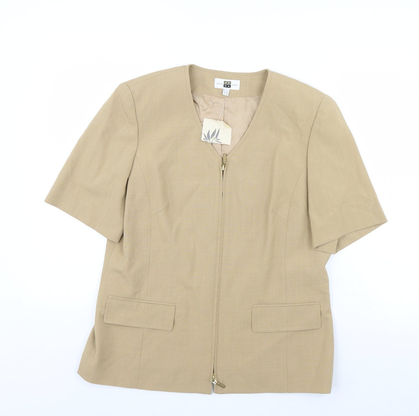 Sever in  Womens Beige   Jacket  Size 12  - Shoulder Pads