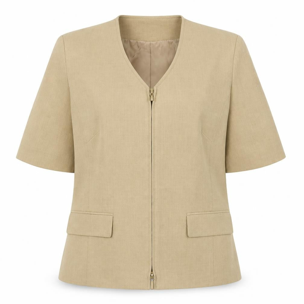 Sever in  Womens Beige   Jacket  Size 12  - Shoulder Pads