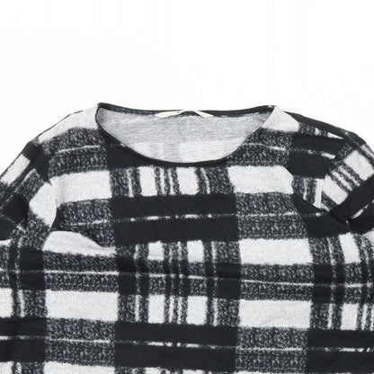 Preloved TU Womens Black Check  Pullover Jumper Size 12 - Detail