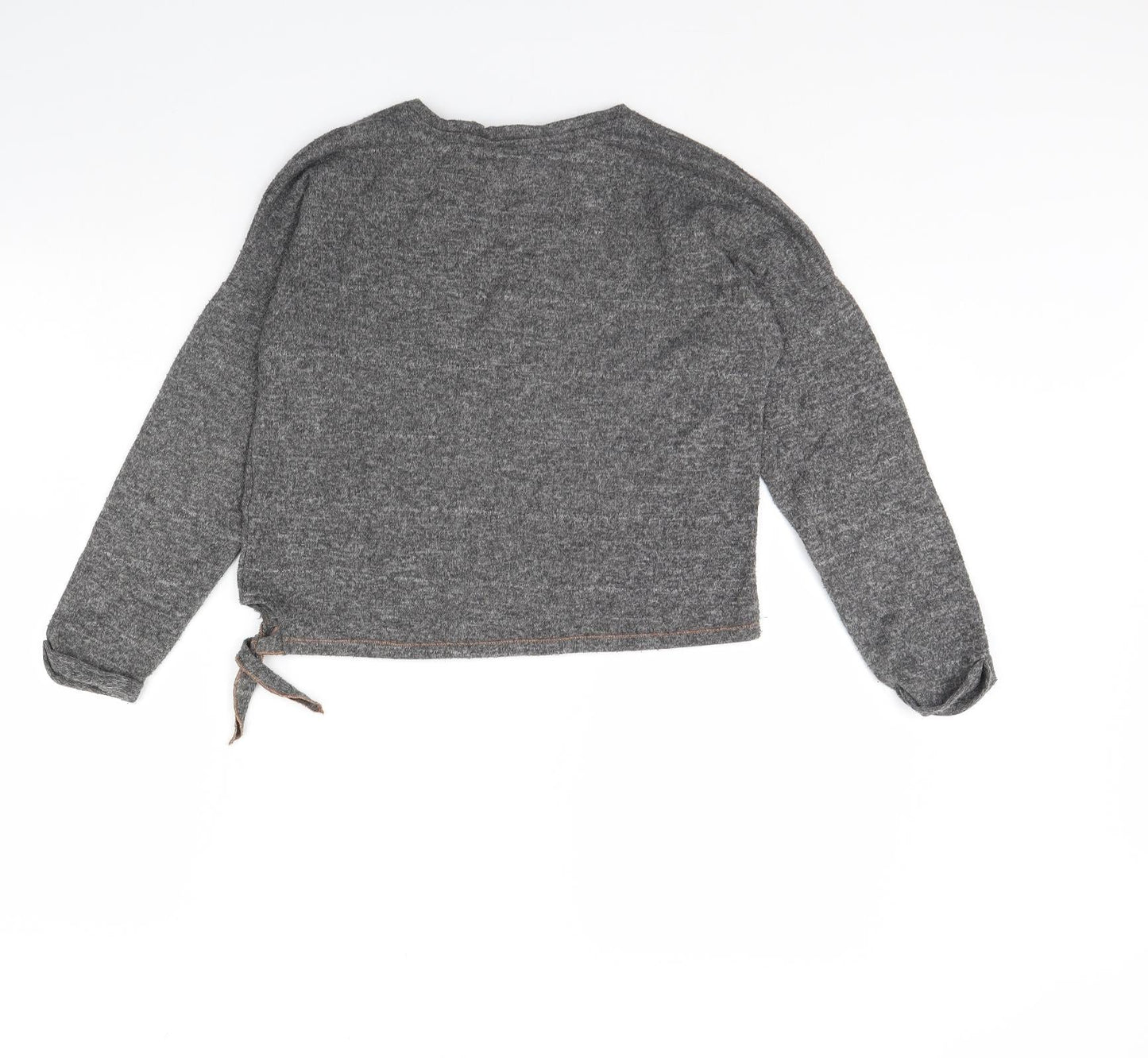 m&s Girls Grey   Pullover Jumper Size 10 Years