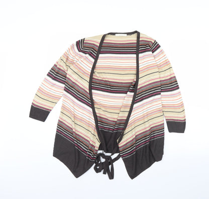 Marks & Spencer Womens Beige Striped  Jacket  Size 10