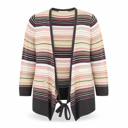 Marks & Spencer Womens Beige Striped  Jacket  Size 10