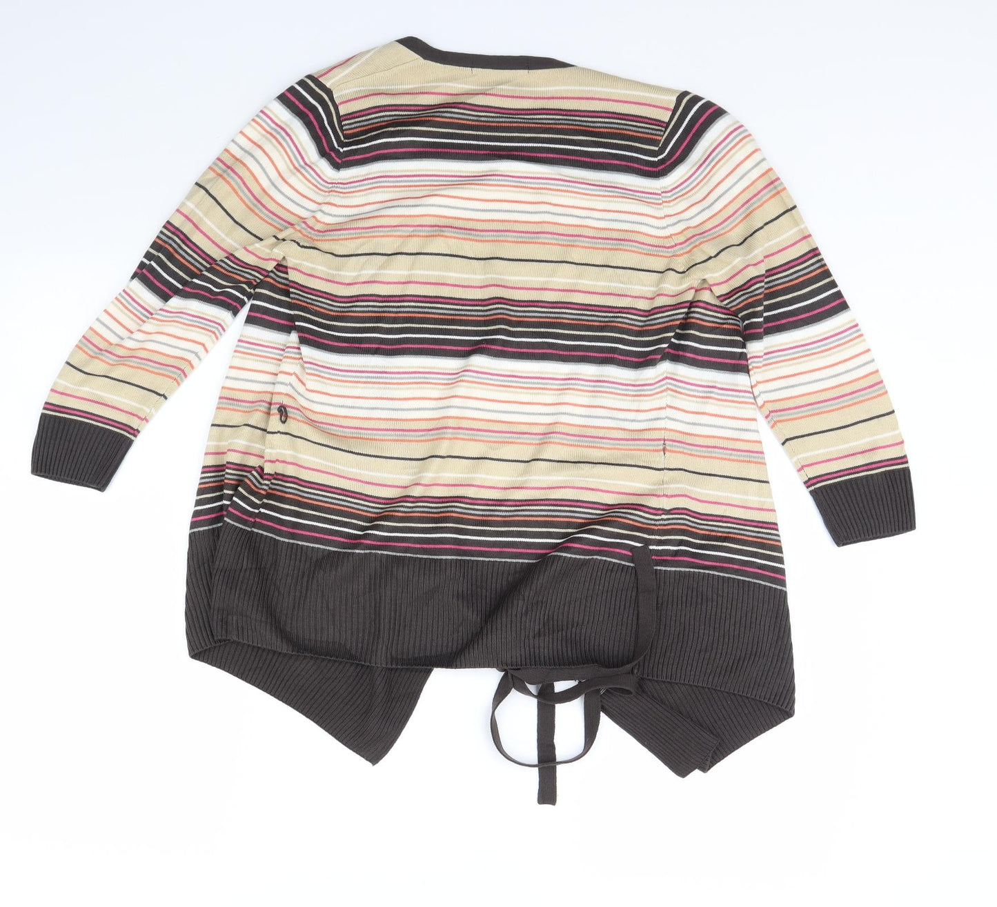 m&s Womens Beige Striped  Jacket  Size 10