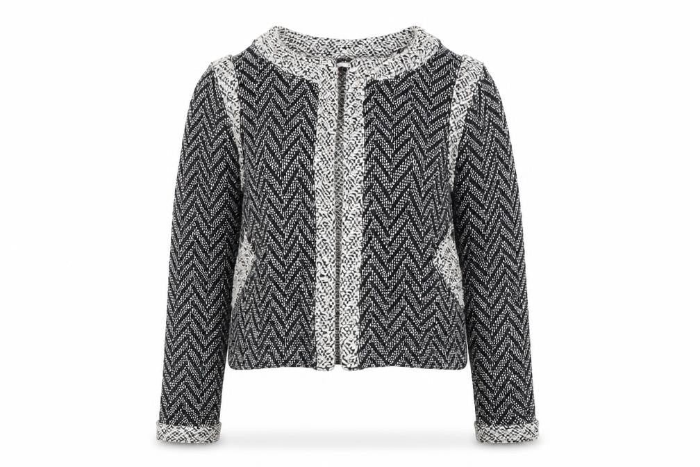 Miss Selfridge Womens Black Herringbone  Jacket  Size 12