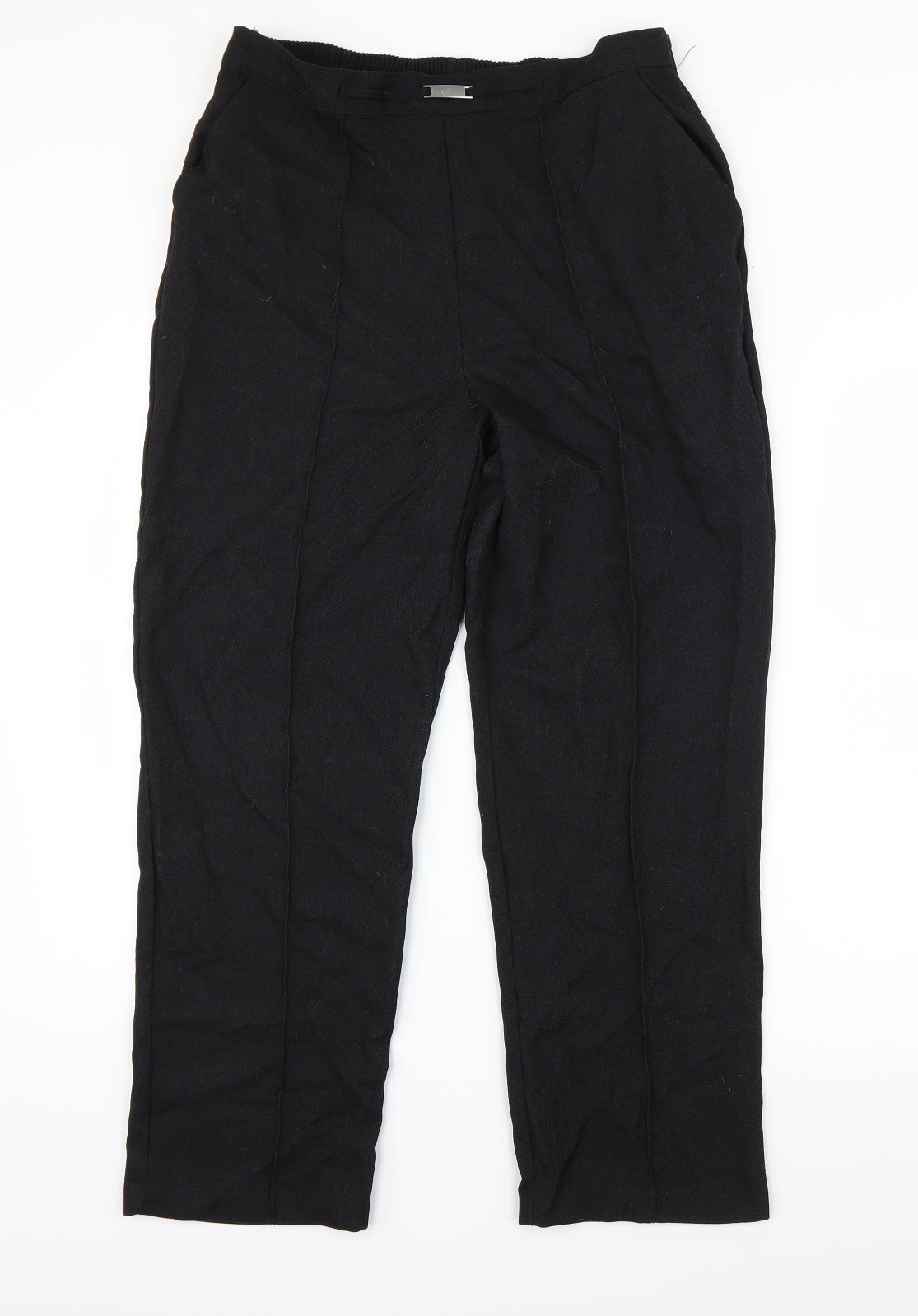 Papaya Womens Black   Trousers  Size 12 L25 in