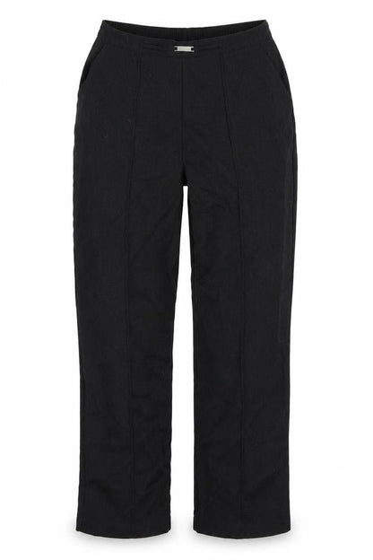 Front view of Papaya women’s black trousers, size UK 12, 25-inch leg