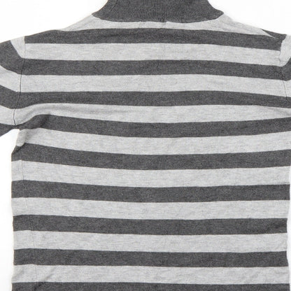 Preloved Primark Womens Grey Striped  Basic Blouse Size 10 - Label