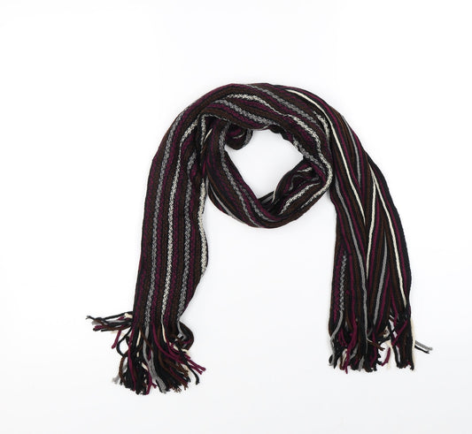 Preworn Unisex Purple Striped   Scarf