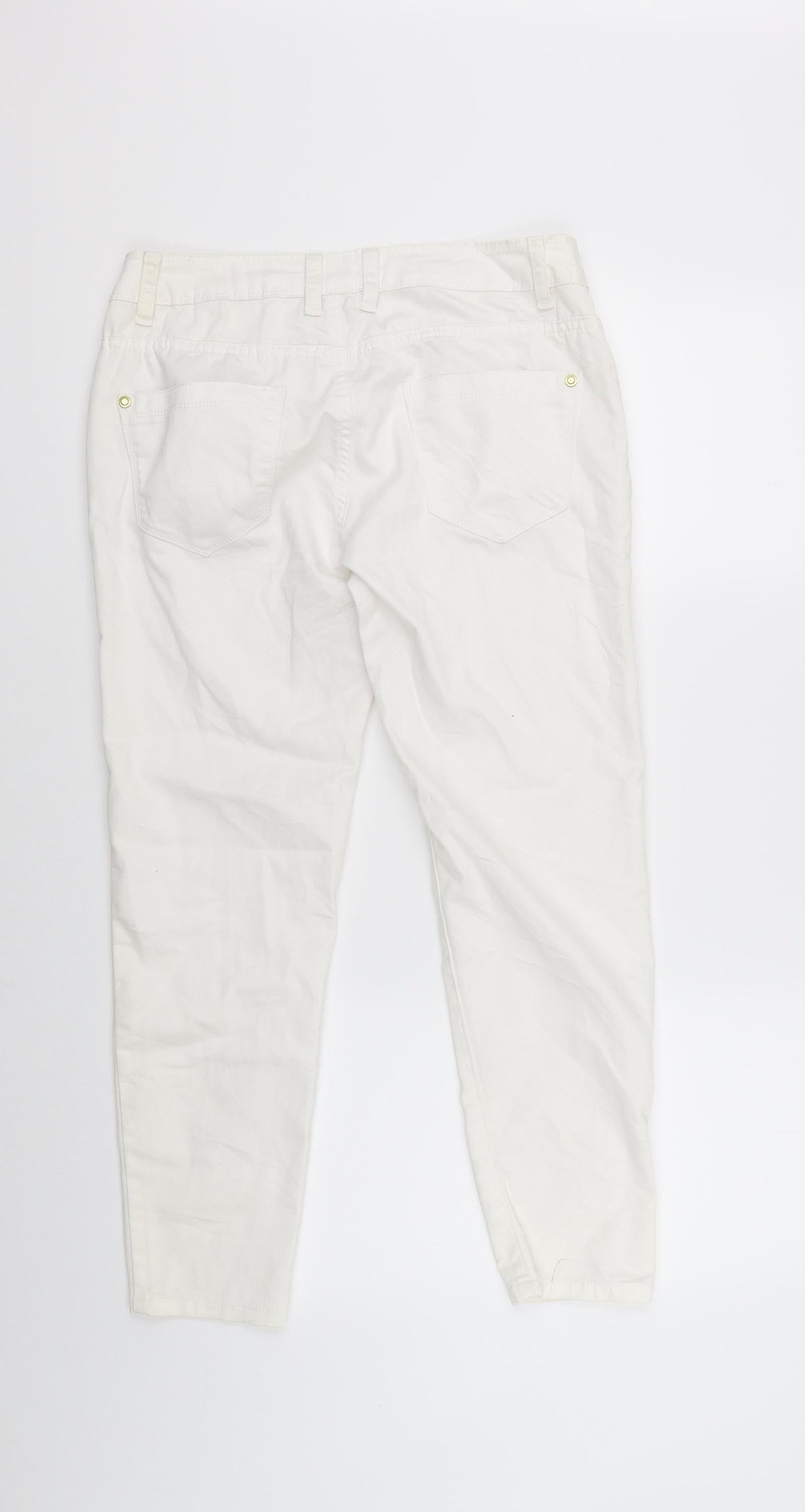 Yes Yes Womens White  Denim Cropped Jeans Size 30 in L23 in